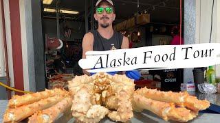 JUNEAU FOOD TOUR - KING CRAB SALMON ICE CREAM and GLACIER TEA #travelvlog