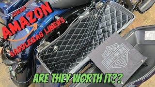 CHEAP AMAZON HARLEY SADDLEBAG LINERS - Installation and Review