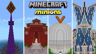 All Iconic Location in Minecraft x Minions DLC PC Xbox PS4 Nintendo Mobile