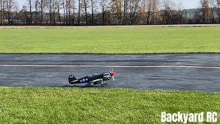 Throwback to a windy flight on my Durafly P-40 Warhawk WWII Fighter Plane