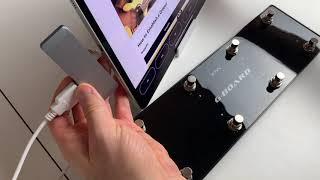 FiveLoop - How to use a Midi Footswitch in iOS iPad or iPhone