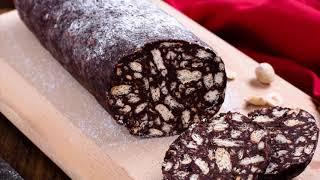 SALAME DI CIOCCOLATO FACILE senza uova e senza cottura