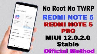 Redmi Note 5 Pro MIUI 12 Update 12.0.2.0 Redmi Note 5 Cant Verify Update Problem Install Update 