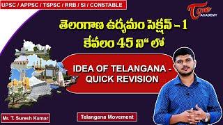 Idea Of Telangana - Quick Revision  Telangana Movement  Suresh  Tone Academy