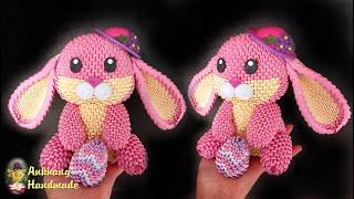 3d origami Easter bunny tutorial  P1  DIY Easter bunny  Easter decor  Easter gift making