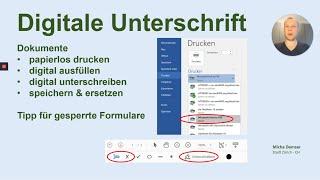 Tutorial Digitale Unterschrift anwenden und Formulare ausfüllen