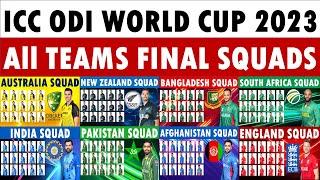 ICC ODI World Cup 2023 All teams Final Squads  All teams Final squads for ICC ODI World Cup 2023