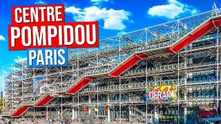 CENTRE POMPIDOU in Paris France  BEAUBOURG Museum Architecture Escalator Stravinsky Fountain