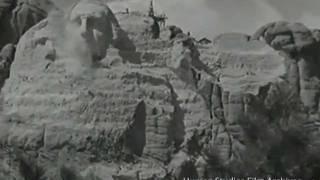 Construction of Mount Rushmore National Memorial ca 1927