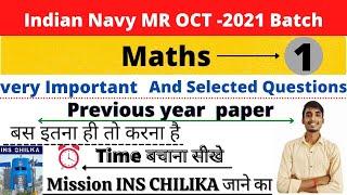 Navy MR Maths Important Questions Practice set-01  For Navy MR