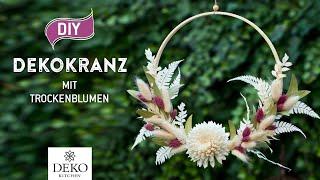 DIY hübscher Dekokranz mit Trockenblumen How to Deko Kitchen