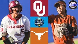 #2 Oklahoma vs #1 Texas  WCWS Finals Game 1  2024 College Softball Highlights