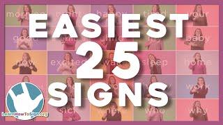 25 Easiest Signs to Remember in ASL  ASL Basics  Sign Language for Beginners