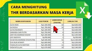 Cara Menghitung Thr Dengan Excel Berdasarkan Masa Kerja 1 Tahun Sampai 10 Tahun