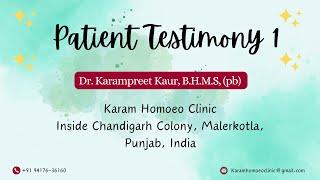 Punjabi  Patient Testimony 1  Karam Homoeo Clinic  Malerkotla