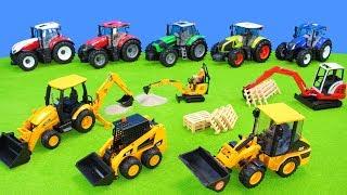 Bagger Traktor Betonmischer LKW Feuerwehrautos Mähdrescher & Spielzeugautos für Kinder