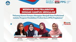  Live -Webinar PPG Prajabatan - Peluang Alumni Kampus Mengajar menjadi Guru Profesional melalui PPG