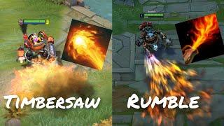 Burning Effect_DOTA2 vs LOL.Timbersaw and Rumble burning skill