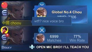 VOICE REVEAL? I MET YOUTUBER CHOU IN RANKED AND THIS HAPPENED… OPEN MIC BRAXY