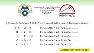 NI570431 ️‍️ Mathematik-Olympiade 2018 ️‍️ Klasse 4  Aufgabe 1  3. Stufe Landesrunde