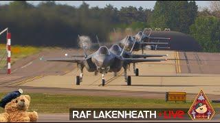 LIVE US AIR FORCE F-15 & F-35 ACTION • 48TH FIGHTER WING USAF RAF LAKENHEATH 02.08.24