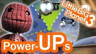 LBP3 - Power-Ups Pumpinator Blinzelball Hakenhelm Schubstiefel und Illuminator in Aktion