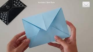 Yapıştırıcısız Mektup Zarfı Yapımı   \ Origami Envelope Making \ How To Make Envelope   DIY