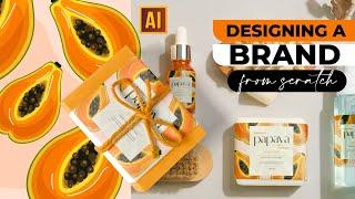 DESIGNING A BRAND PACKAGING A NATURAL HAND SOAP IN ADOBE ILLUSTRATOR. TREND 2024