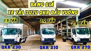 Bảng giá xe Isuzu QKR 2024  Giá xe Isuzu QKR 230 Giá Isuzu QKR 210 và Giá xe Isuzu QKR 270 mới