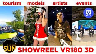 VR180 3D video showreel about tourism models artists and events.