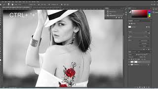 1 Minute PS Skills - How to Add Tattoo in Photoshop Tutorial