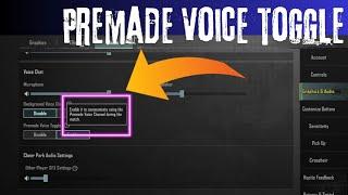 Premade Voice Toggle. Graphics And Audio Settings Features All explain