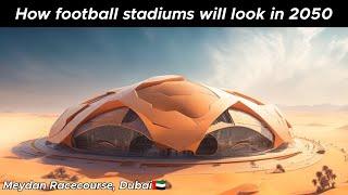 Ask Ai How top 35 Football stadiums will look in 2050  Futuristic Stadiums