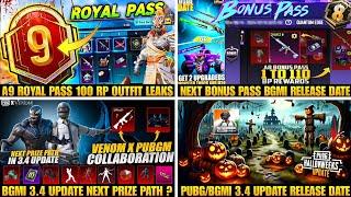 A9 Royal Pass  New Bonus Pass In Bgmi  Next Prize Path Event  Pubg Bgmi 3.4 New Update