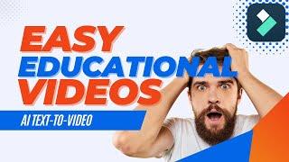 EASY Educational Video Using AI Text to Video   Filmora 13