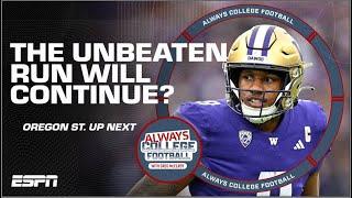 Can Washington stay UNDEFEATED at Oregon State?  Always College Football