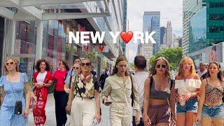 4KNYC Summer WalkHeat Wave in New York City️‍Columbus Circle to Bryant Park  July 2024