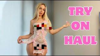 4k Try on Haul - Shy Transparent clothing with LOLA 2024 no bra