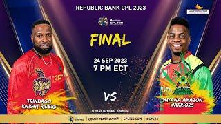 LIVE  Final  Trinbago Knight Riders vs Guyana Amazon Warriors  CPL 2023