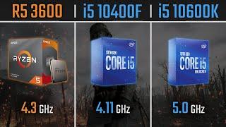 Ryzen 5 3600 vs i5 10400F vs i5 10600K  Stock & Overclock  1080P 1440P and 4K Benchmarks