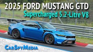 Supercharged 5.2-Litre V8 ALL NEW HARDCORE 2025 Ford Mustang GTD in blue Continues Nürburgring Test