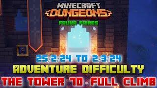 The Tower 70 Adventure Full Climb Guide & Strategy Minecraft Dungeons Fauna Faire