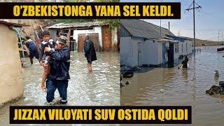 OZBEKISTONDA YANA SUV TOSHQINI JIZZAX VILOYATI SUV OSTIDA QOLDI.