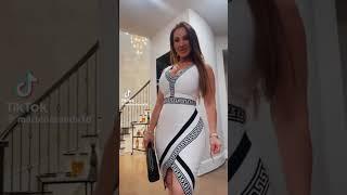 Sexy Chilean Milf modeling cocktail dress #asmr #trending #fashion