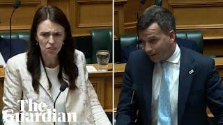 Hot mic moment Jacinda Ardern calls minor opposition party leader an ‘arrogant prick