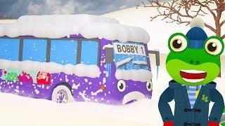 Bobby The Bus Is STUCK In The Snow  Geckos Garage  Bus Videos For Children  Learning For Kids