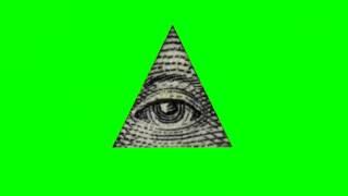 знак иллюминатов  грин скрин.  Sign of the Illuminati green screen.