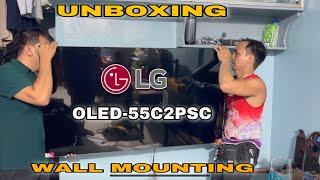 LG OLED 55C2PSC 55 inches Unboxing and Wall Mounting