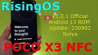 RisingOS v1.3.1 Official for Poco X3 Android 13 ROM Update 230902