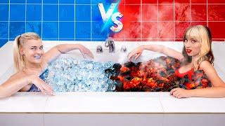 Hot vs Cold Challenge  Girl on Fire vs Icy Girl